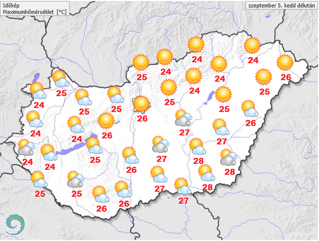 Túlnyomóan derült idő várható
