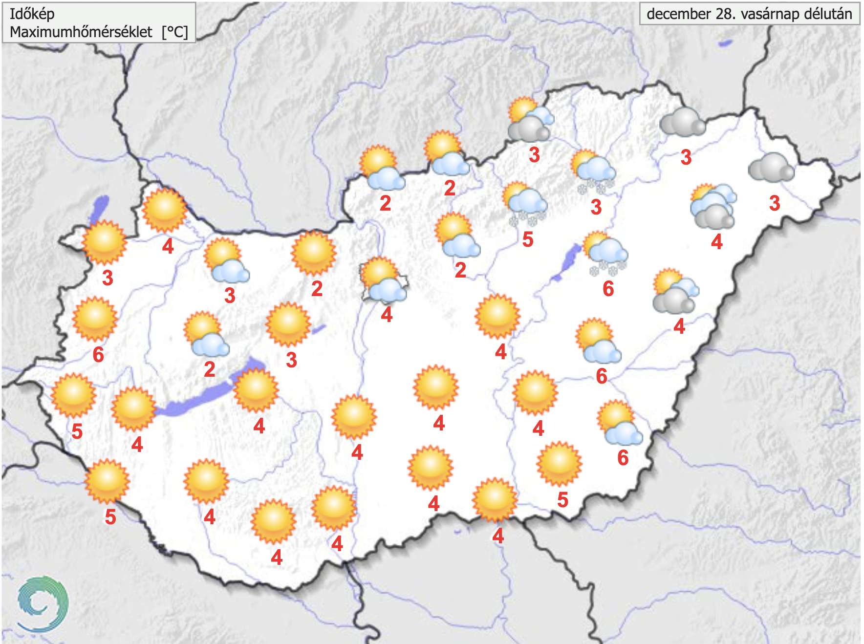 Szeles, többnyire napos idő várható, északkeleten hózáporokkal