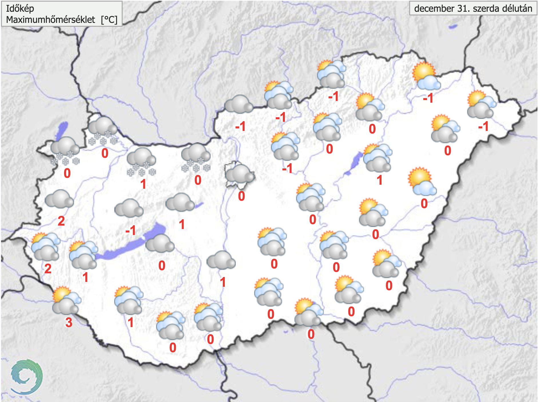 Napos kezdet után felhősödés és szórványos havazás várható