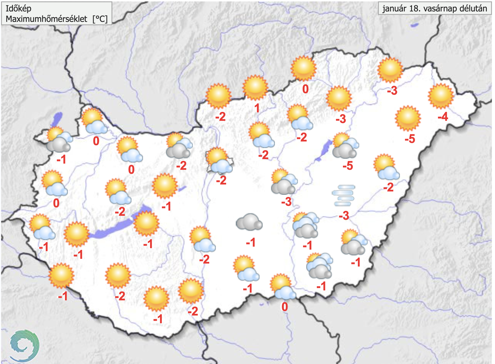 Napközben javuló látási viszonyok, többfelé marad a borult idő és a fagy