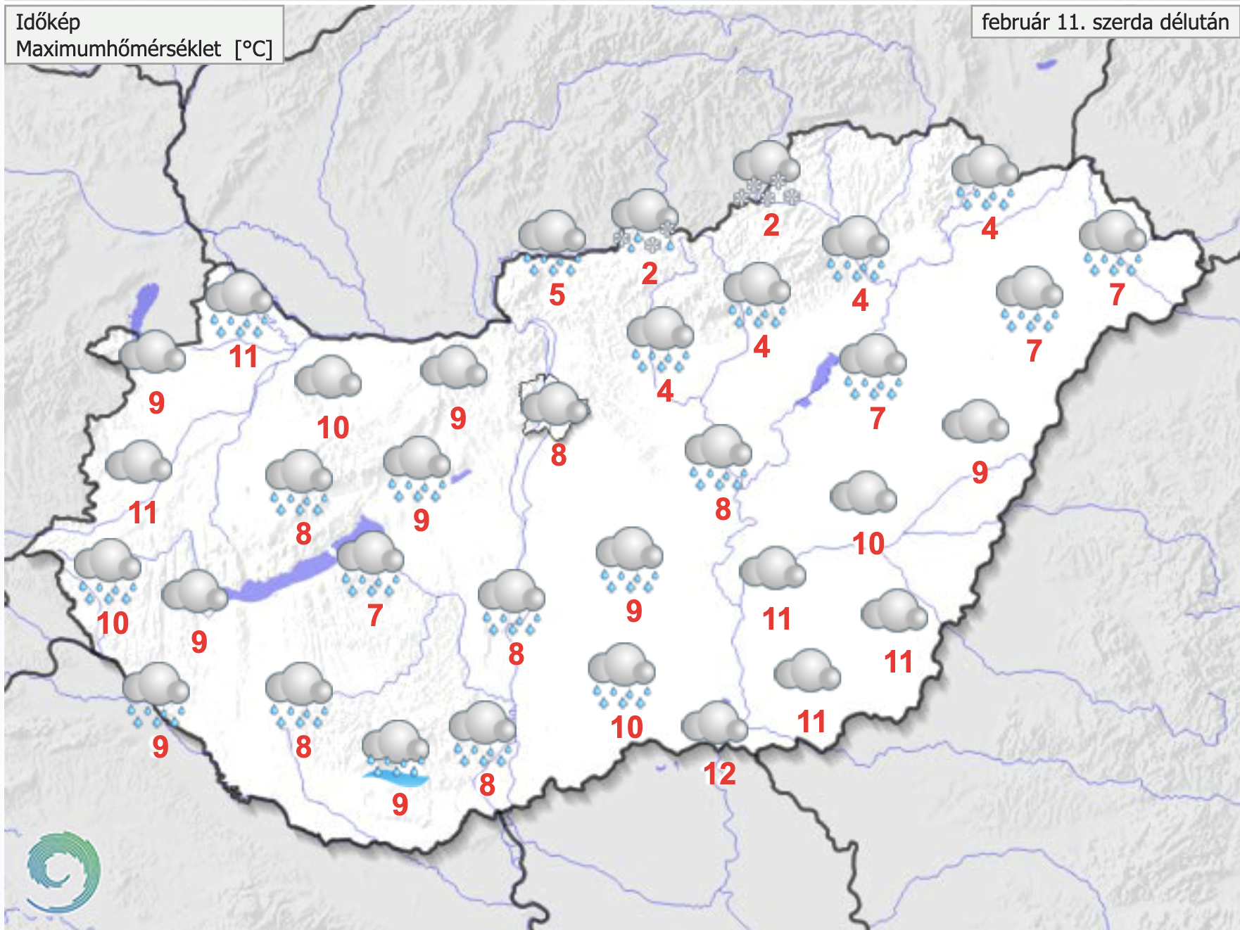 Borult, csapadékos idő várható többfelé