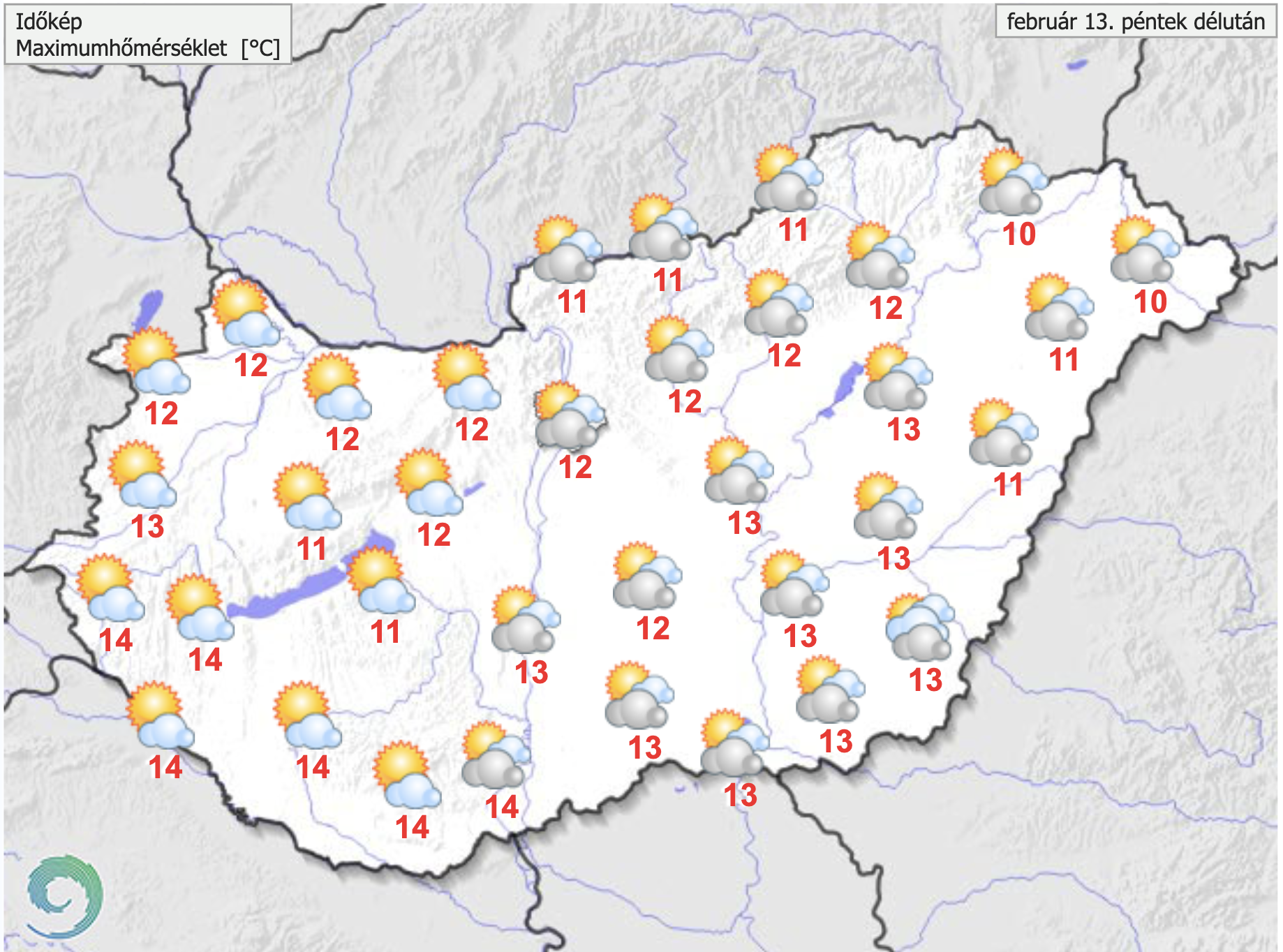 Felhőátvonulások és enyhe felmelegedés várható országszerte