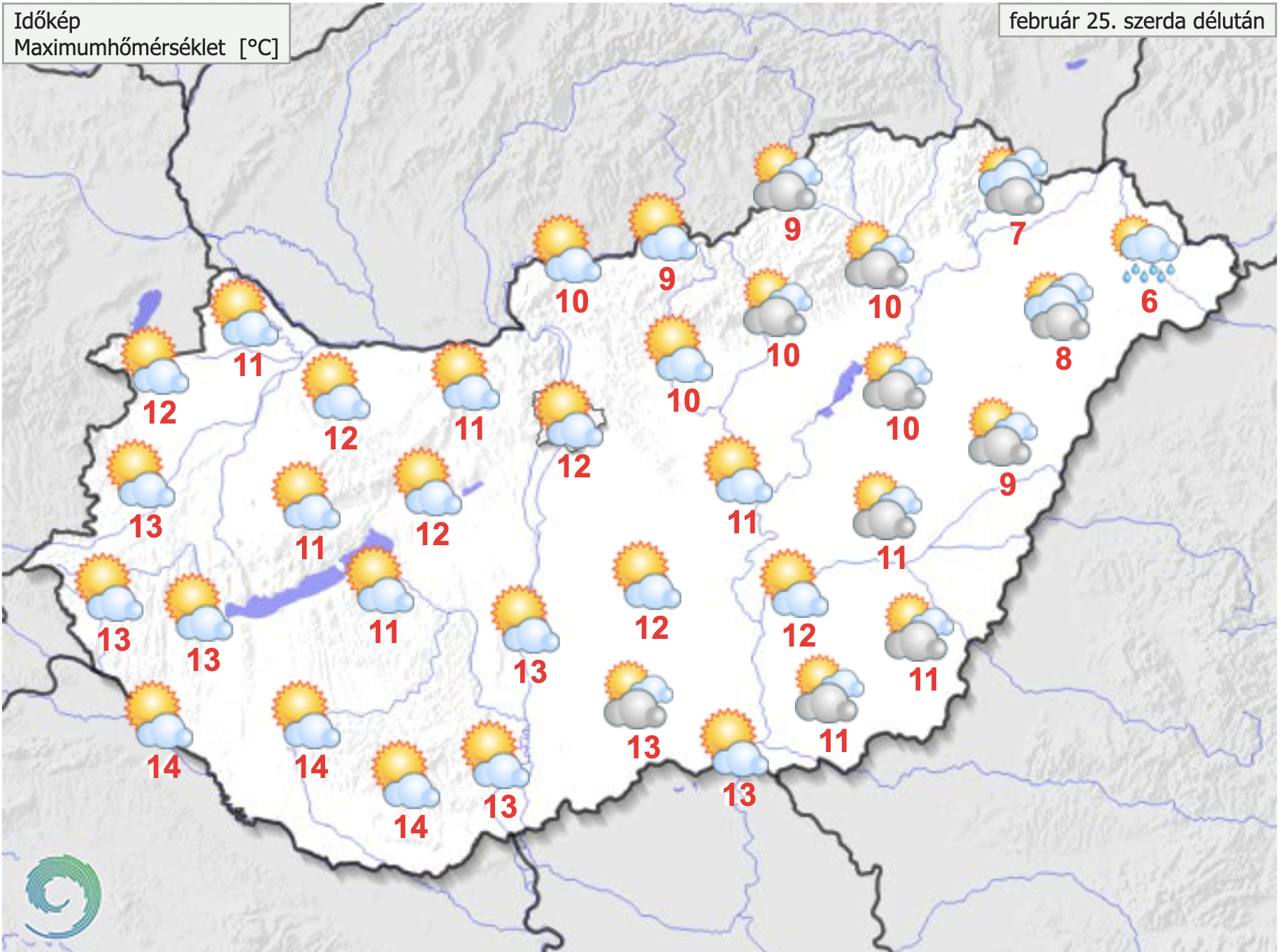 Változóan napos, szeles idő várható
