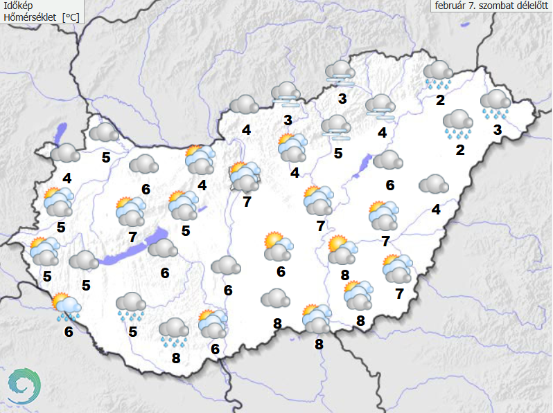 Borongós szombat, helyenként esővel