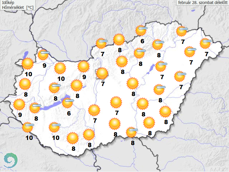 Napos, enyhe idő várható
