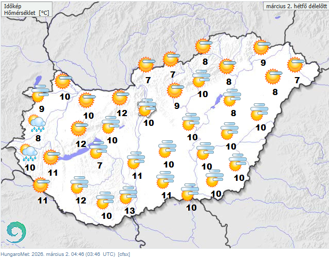 Felhőbe burkolódzik az ország